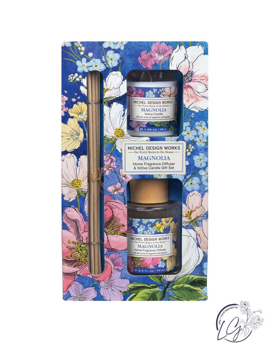 Home Fragrance Diffuser & Votive Candle Gift Set