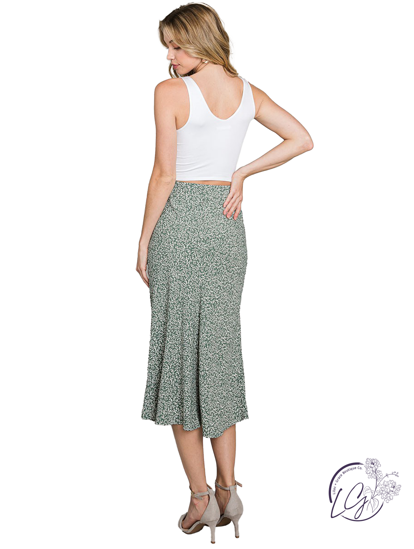 Chasing You Floral Midi Skirt