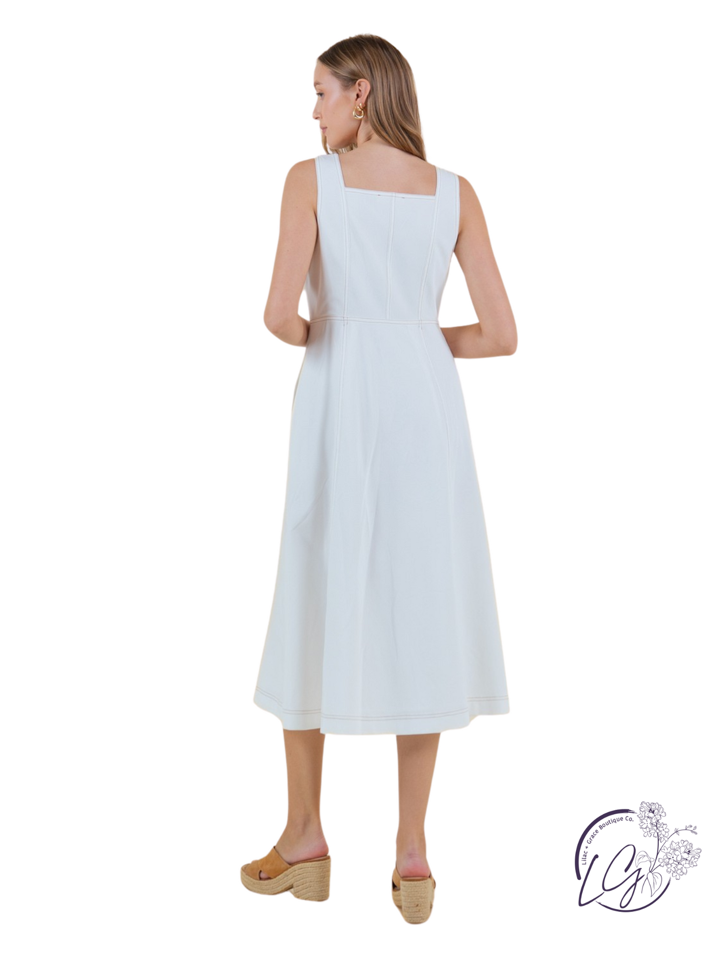Willowpath Button Down Midi Dress