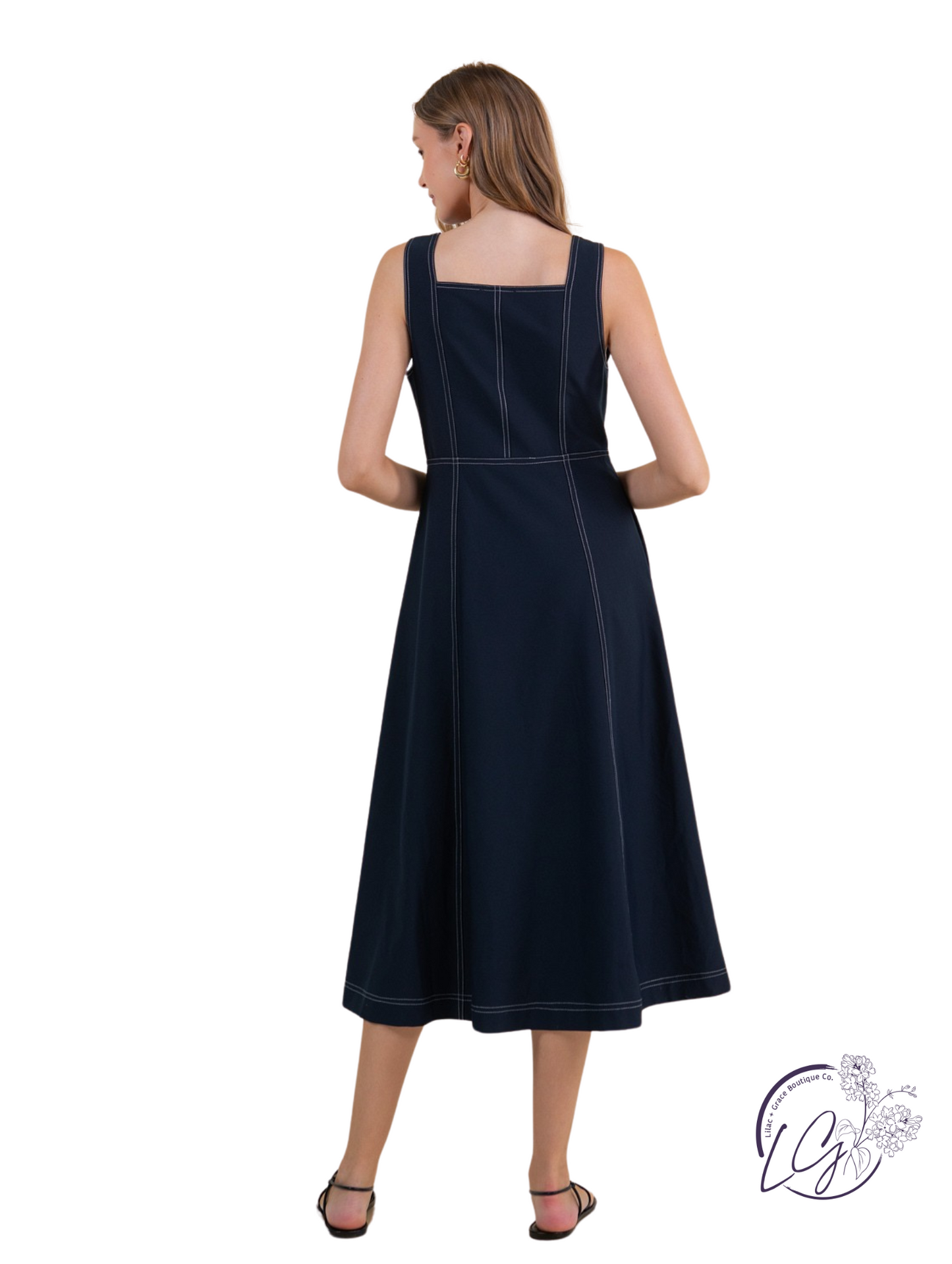 Willowpath Button Down Midi Dress
