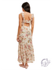 Trace Cutout Chiffon Maxi Dress