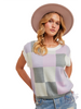 Glitch In Color Sweater Crop Tee