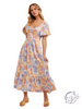 Fernflutter Flare Sleeve Long Dress