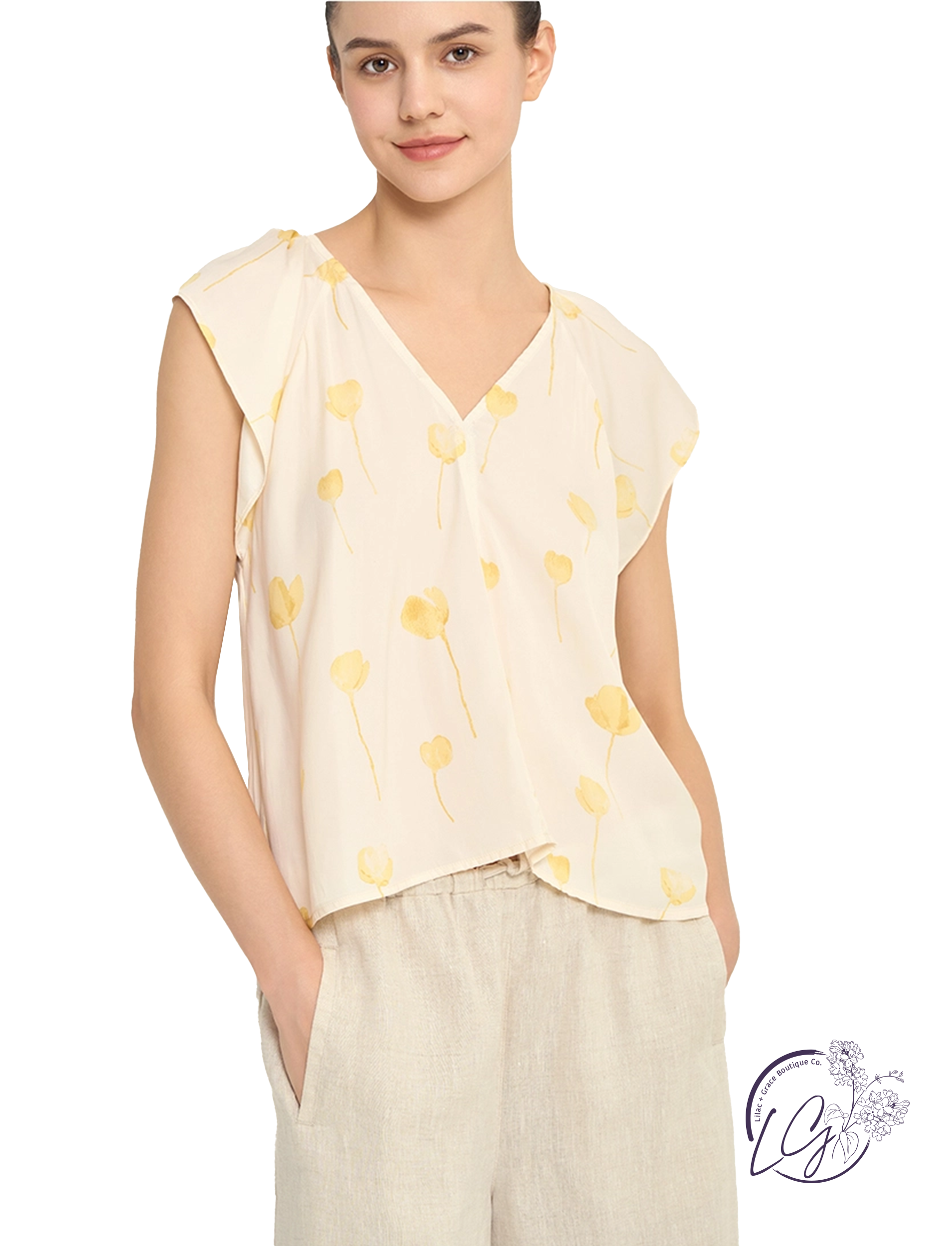 Feel The Tranquility V-Neck Top