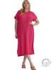Curvy Lineshift Side-Slit Midi Dress