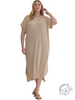 Curvy Lineshift Side-Slit Midi Dress