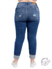 Curvy Massie High-Rise Wide-Leg Distressed by Judy Blue