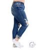 Curvy Massie High-Rise Wide-Leg Distressed by Judy Blue