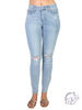 Celeste Mid-Rise Tummy Control Distressed Jeans by Judy Blue