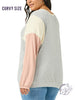 Curvy Dynamic Duo Ribbed Longsleeve tee