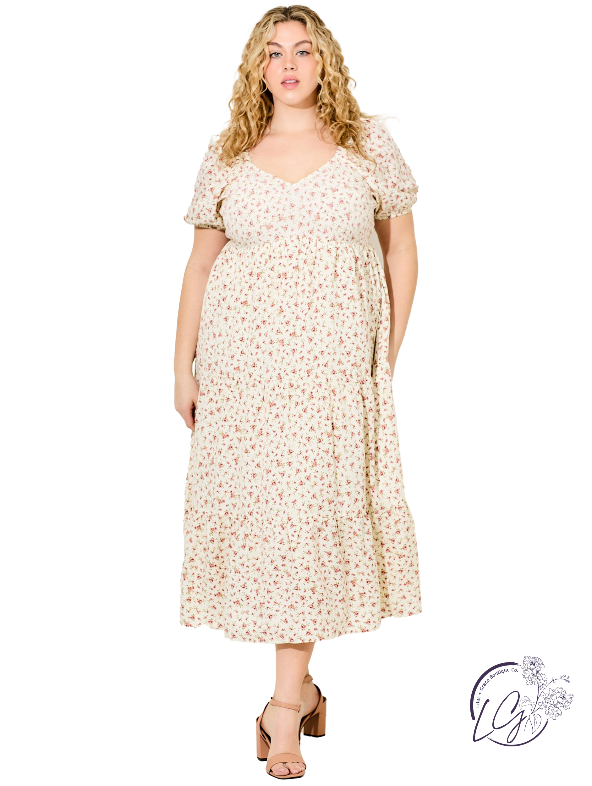 Curvy Honeyshade In Bloom Maxi Dress