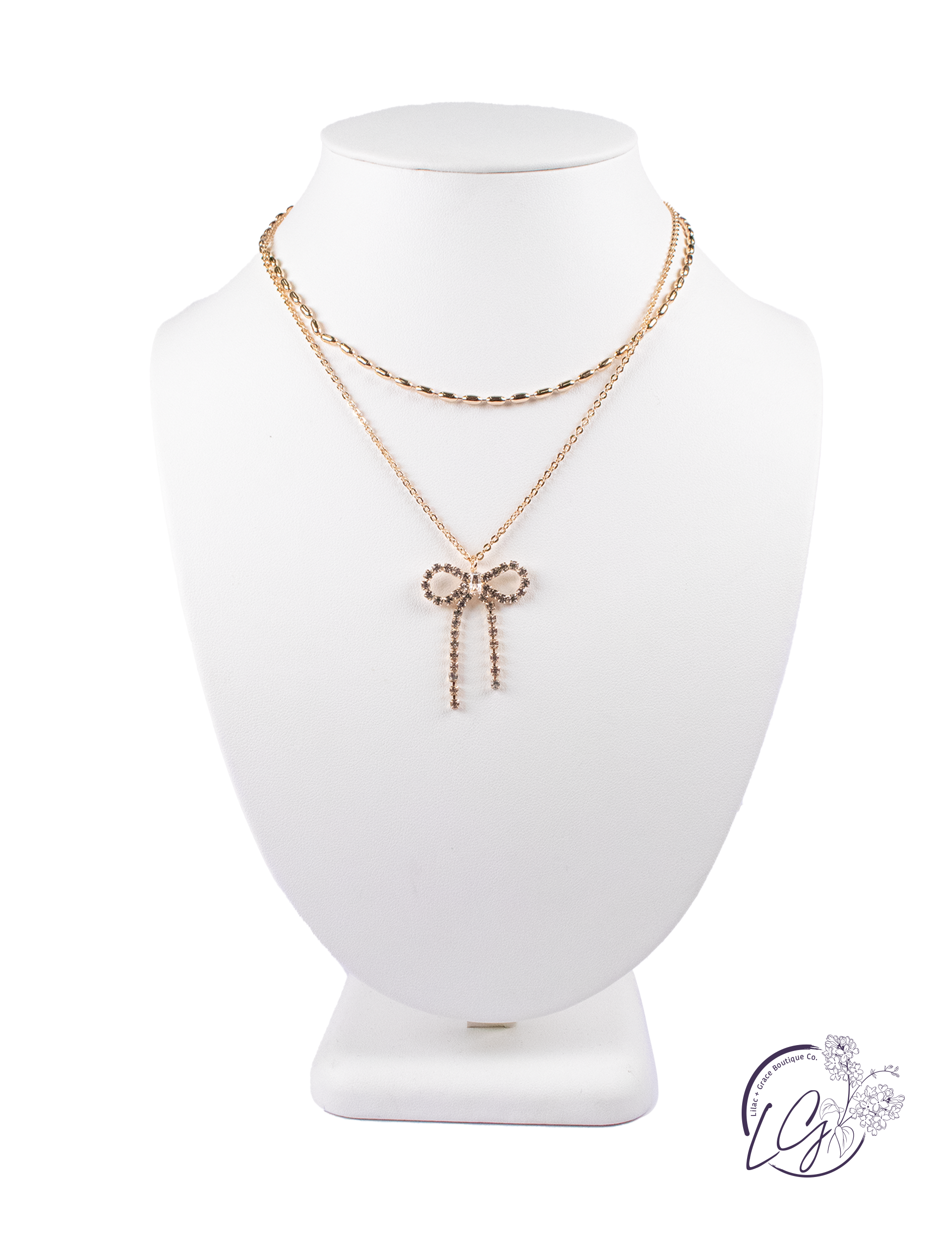 Dazzling Bow Necklace