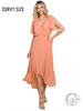 Curvy Rusty Tones Midi Dress