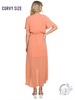 Curvy Rusty Tones Midi Dress