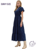 Curvy Held In Haze Midi Dress