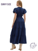 Curvy Held In Haze Midi Dress