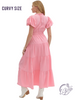 Curvy Held In Haze Midi Dress