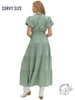 Curvy Held In Haze Midi Dress
