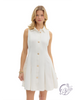 Golden Pleated Mini Dress