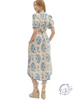 Wander Slow Paisley Pleated Midi Dress