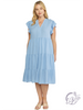 Curvy See You Soon Tiered Midi Dress
