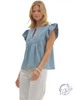 Pulled by Light Flutter Sleeve Top
