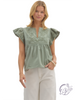 Pulled by Light Flutter Sleeve Top