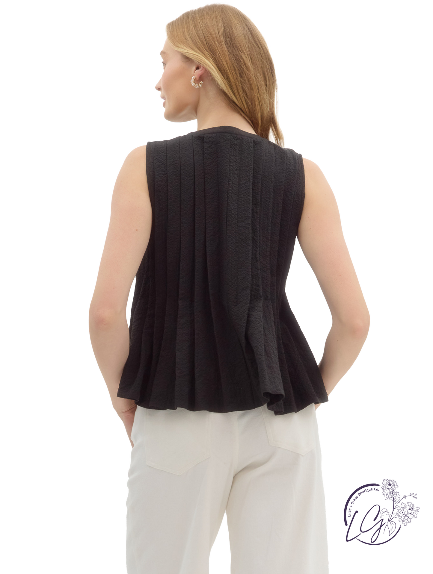 Glint Thread Sleeveless Top