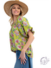 Peach Trails Woven Top