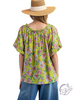 Peach Trails Woven Top