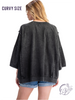 Curvy Mineral Washed Knit Top
