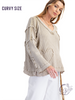 Curvy Rustic Heartbeat Pullover
