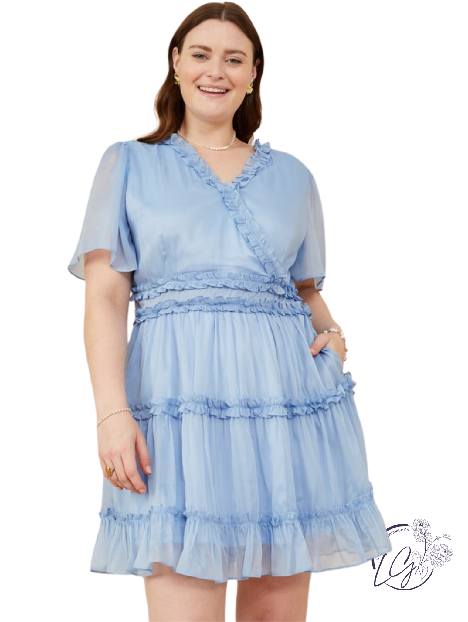 Curvy Moonveil Ruffle Dress
