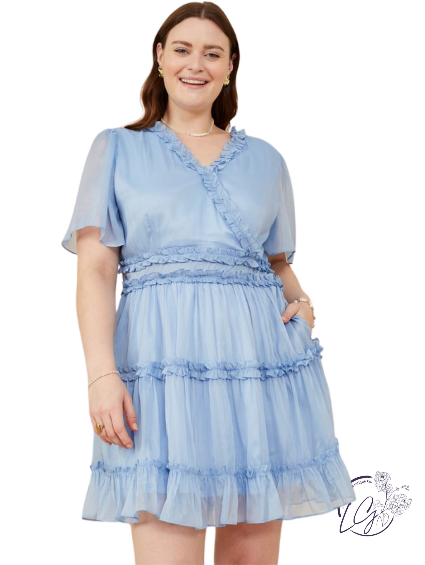 Curvy Moonveil Ruffle Dress