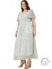 Curvy Gilded Garden Foil Dress