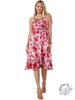 Satin Wrap Belted Dress