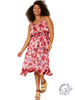 Curvy Satin Wrap Belted Dress