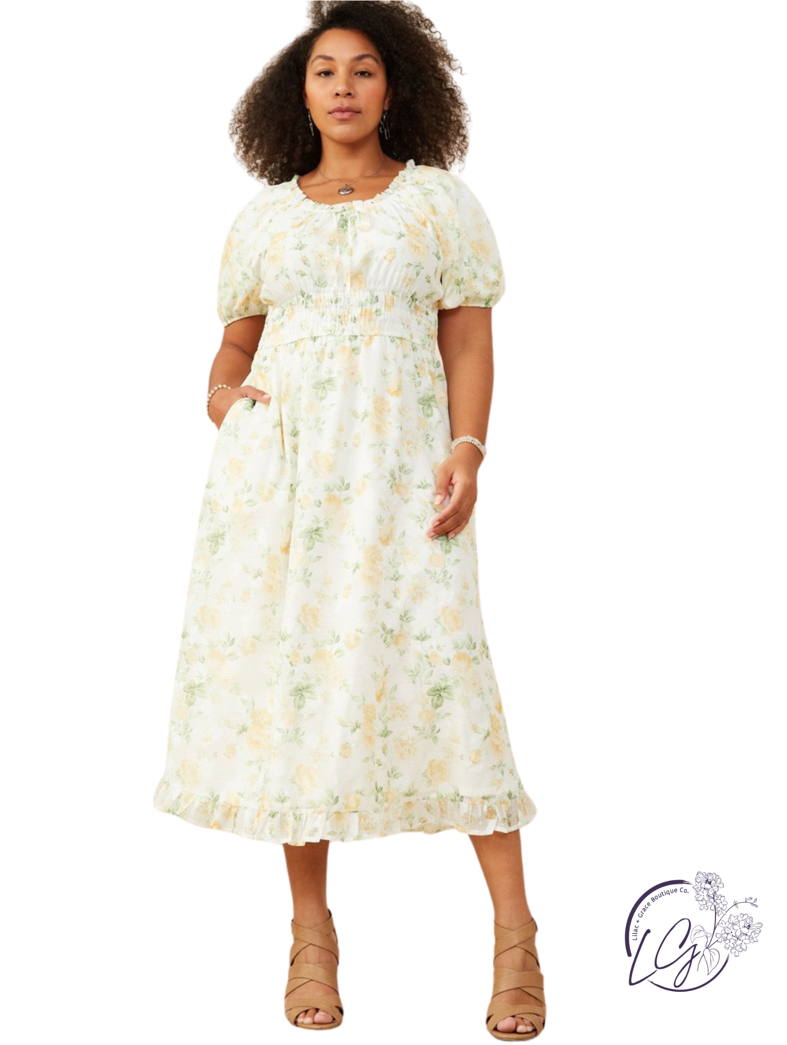Curvy Eclipse Textured Maxi Dress