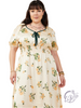 Curvy Luna Trim Satin Dress