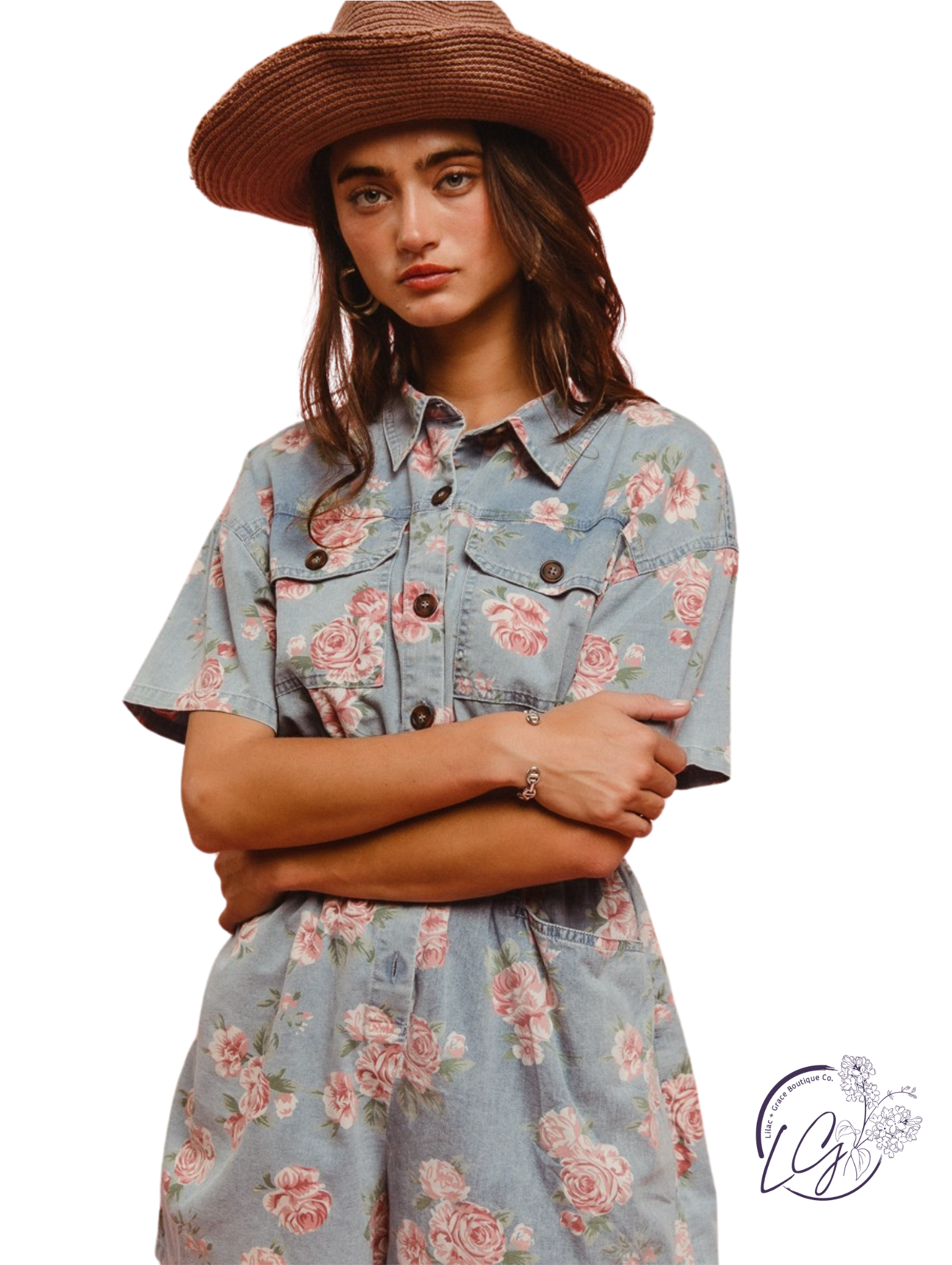 Mist Covers Print Romper