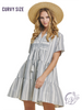 Curvy Boho Delight Tiered Mini Dress