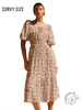 Curvy Scatter the Light Midi Dress