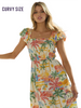 Curvy Storyline Flow Tiered Maxi Dress