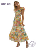 Curvy Storyline Flow Tiered Maxi Dress