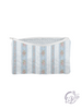 Bella Stripe Blue Quilted Makeup Bag