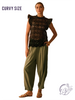 Curvy Float in Line Pleated Bubble Pant