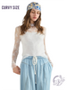 Curvy Midnight Lace Layering Top
