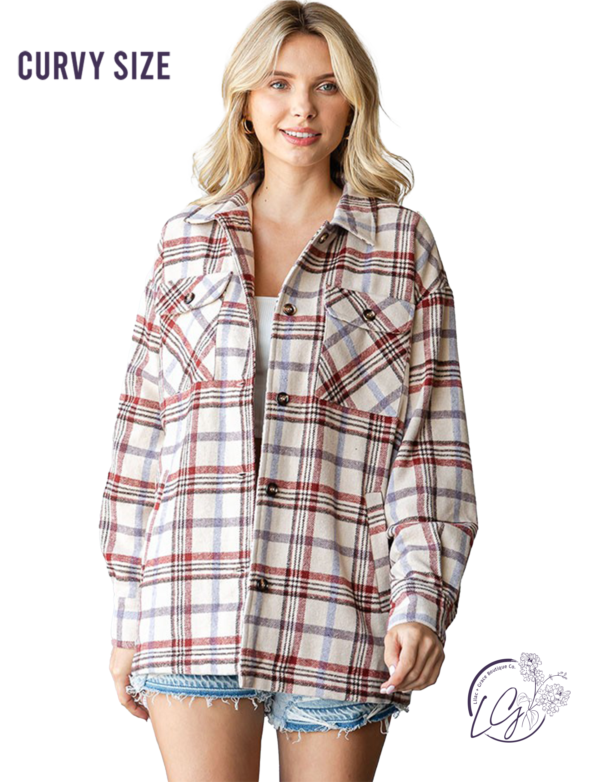 Curvy Stonetrail Shacket