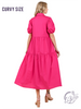 Curvy Flowing Freedom Midi Dress
