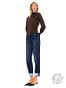 Lina Mid-Rise Skinny Straight Jeans by Kan Can